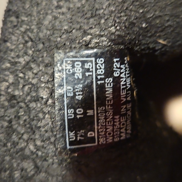 Clarks Trace Pine Black Leather Women's Side Zipper Tie Ankle Boots Sz.10 - Picture 6 of 8